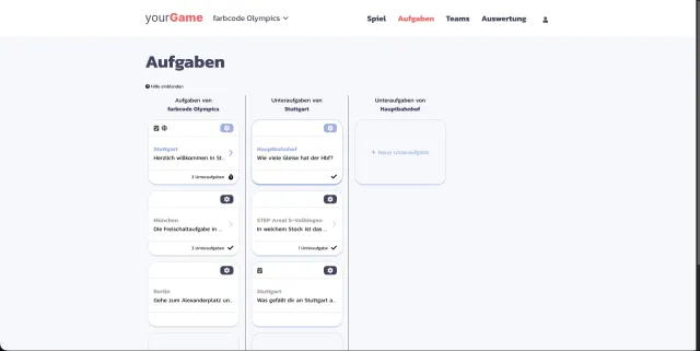 Ansicht aus yourGAME