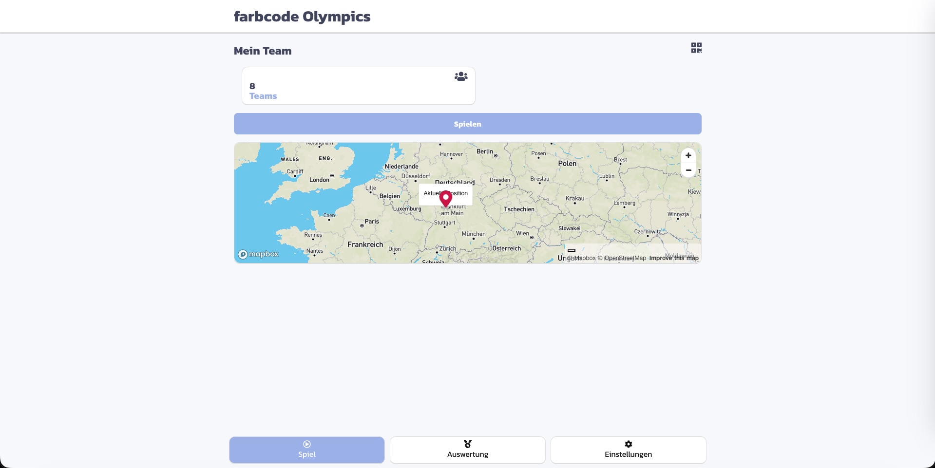 Spielkarte im Browser