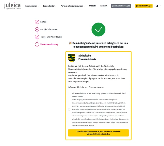 Ansicht aus Sächsische Ehrenamtskarte