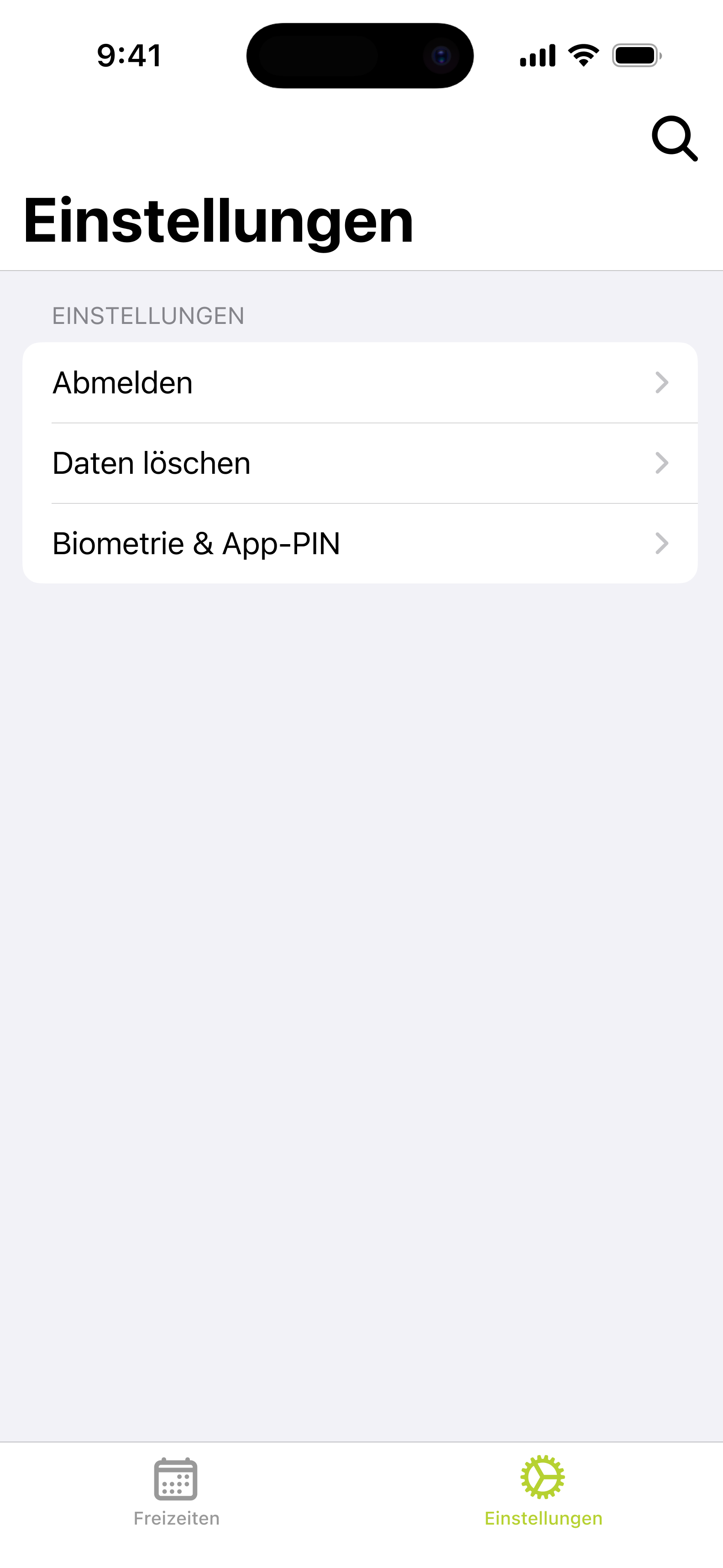 Sichere App-Einstellungen