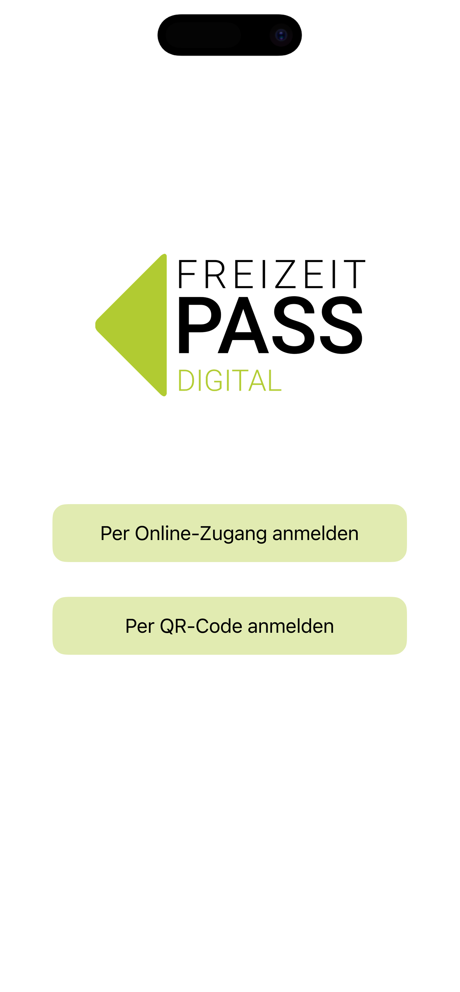 Anmeldung in der Freizeitpass-App