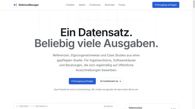 Ansicht aus ReferenzManager