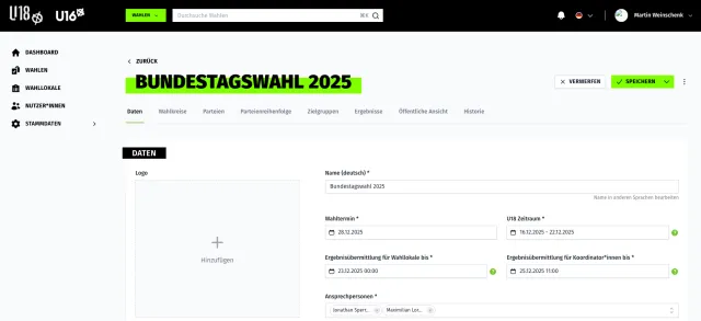 Ansicht aus U18