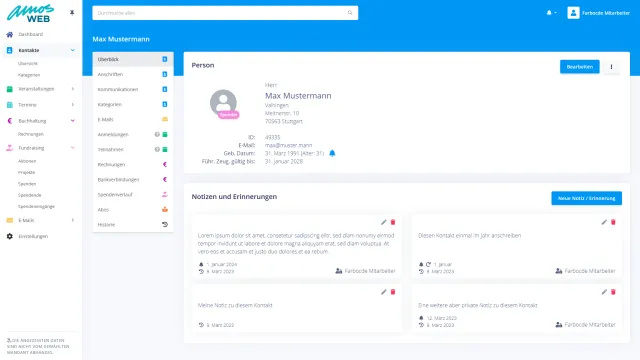Ansicht aus amosWeb