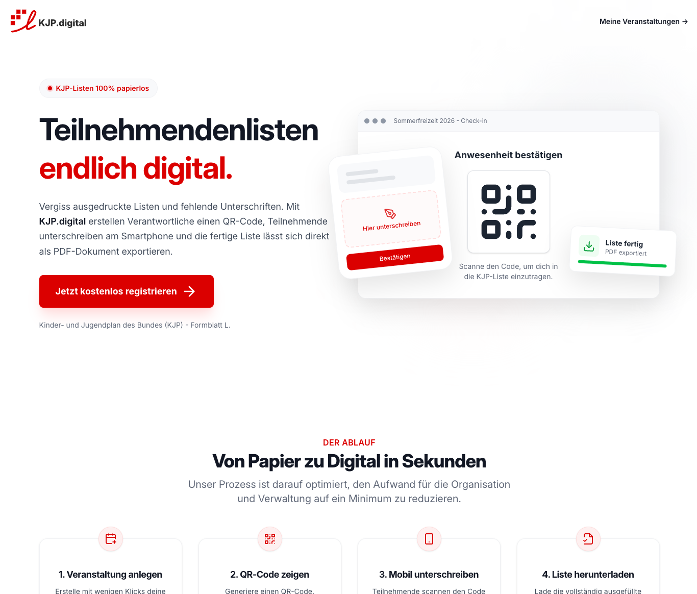 Digitale Teilnehmendenlisten
