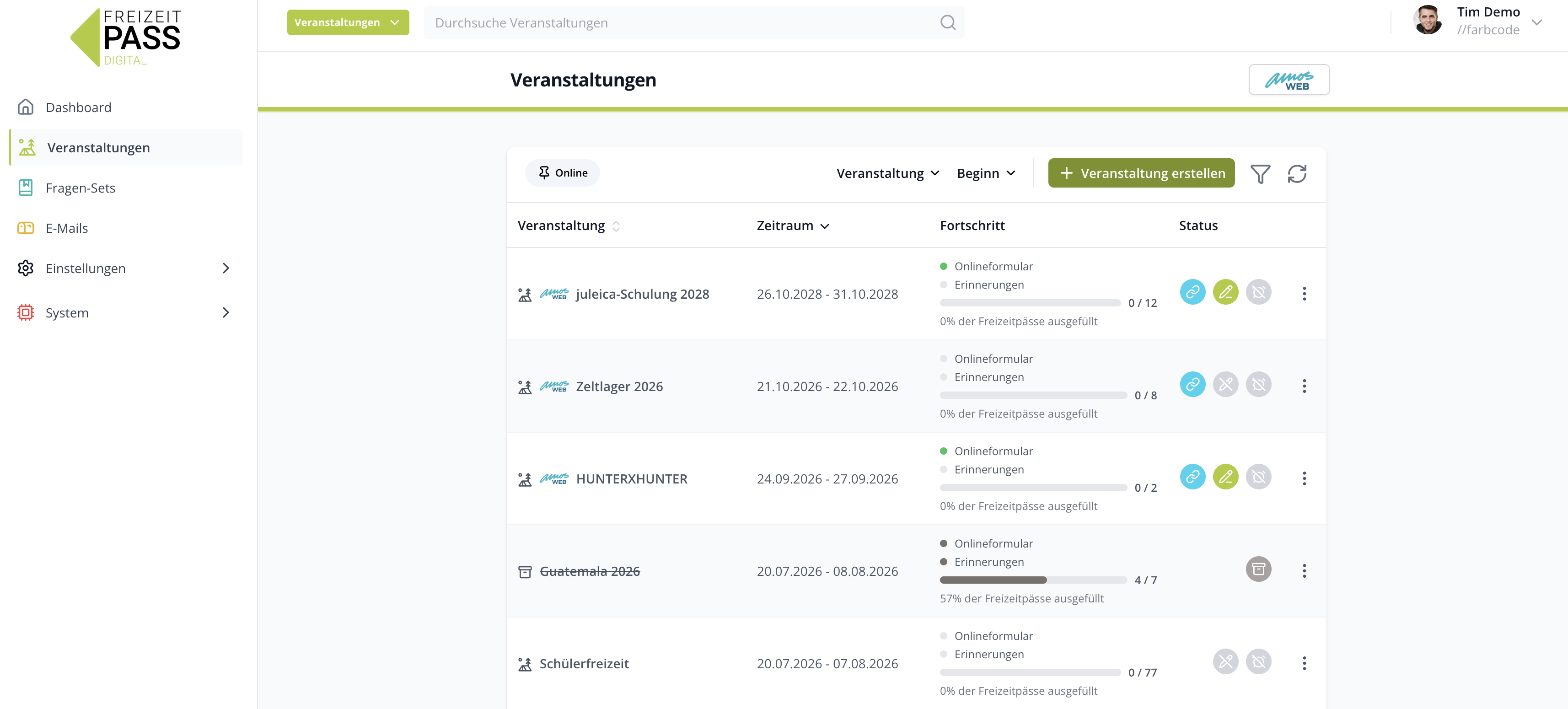 Veranstaltungsverwaltung