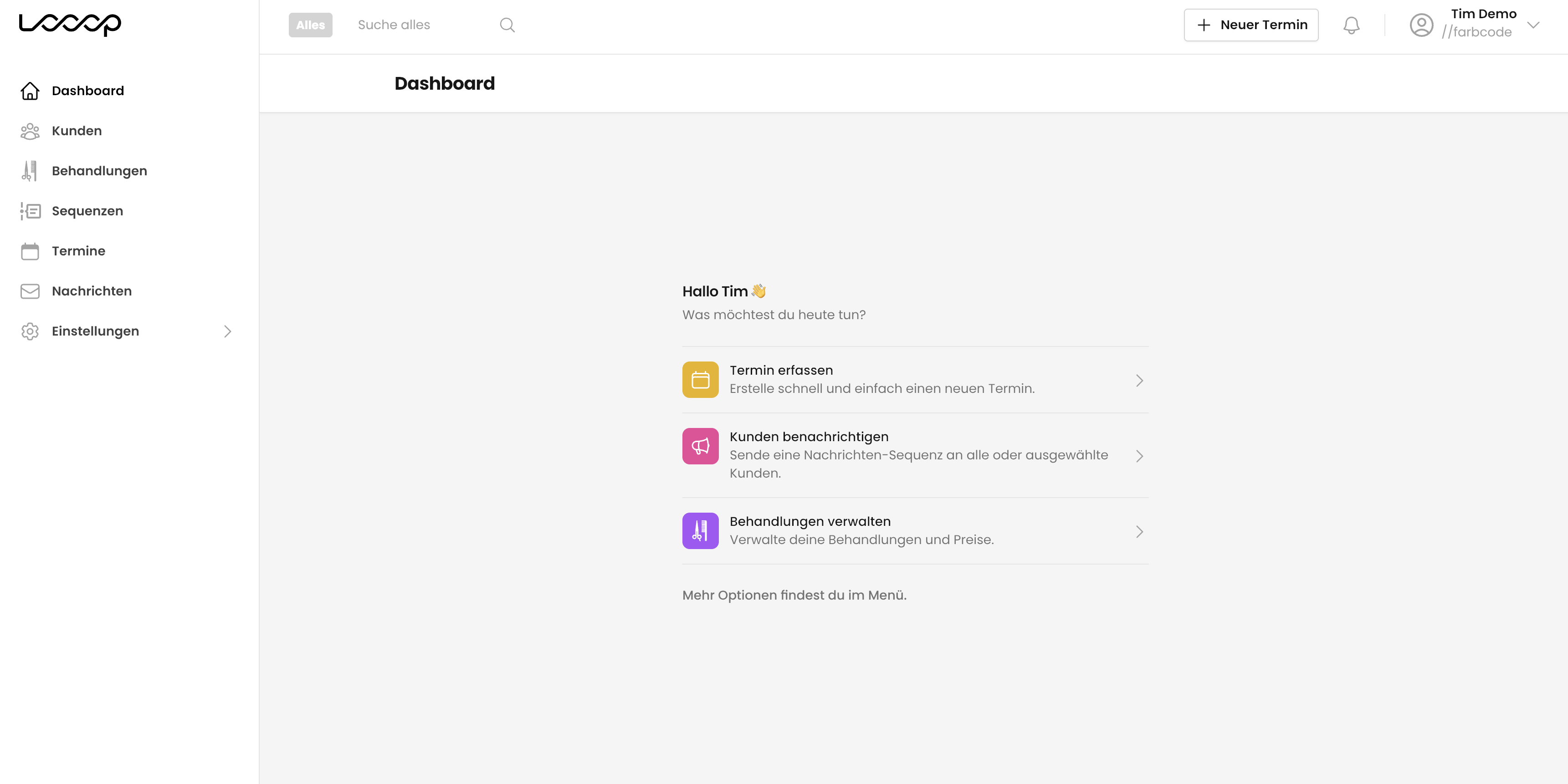 Dashboard für den Studioalltag